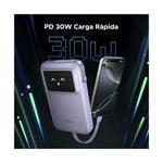Power Bank UGREEN Pantalla Led 10000mAh 30W Cable USB - C Rosa - GRUPO CONTROL - PB511-35604B - POWERBANK