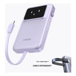 Power Bank UGREEN Pantalla Led 10000mAh 30W Cable USB - C Rosa - GRUPO CONTROL - PB511-35604B - POWERBANK