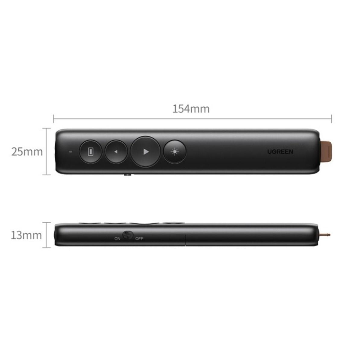 Presentador Inalámbrico UGREEN USB Plug and Play LP479 - 50654 - GRUPO CONTROL - LP479-50654 - Presentadores Inalámbrico