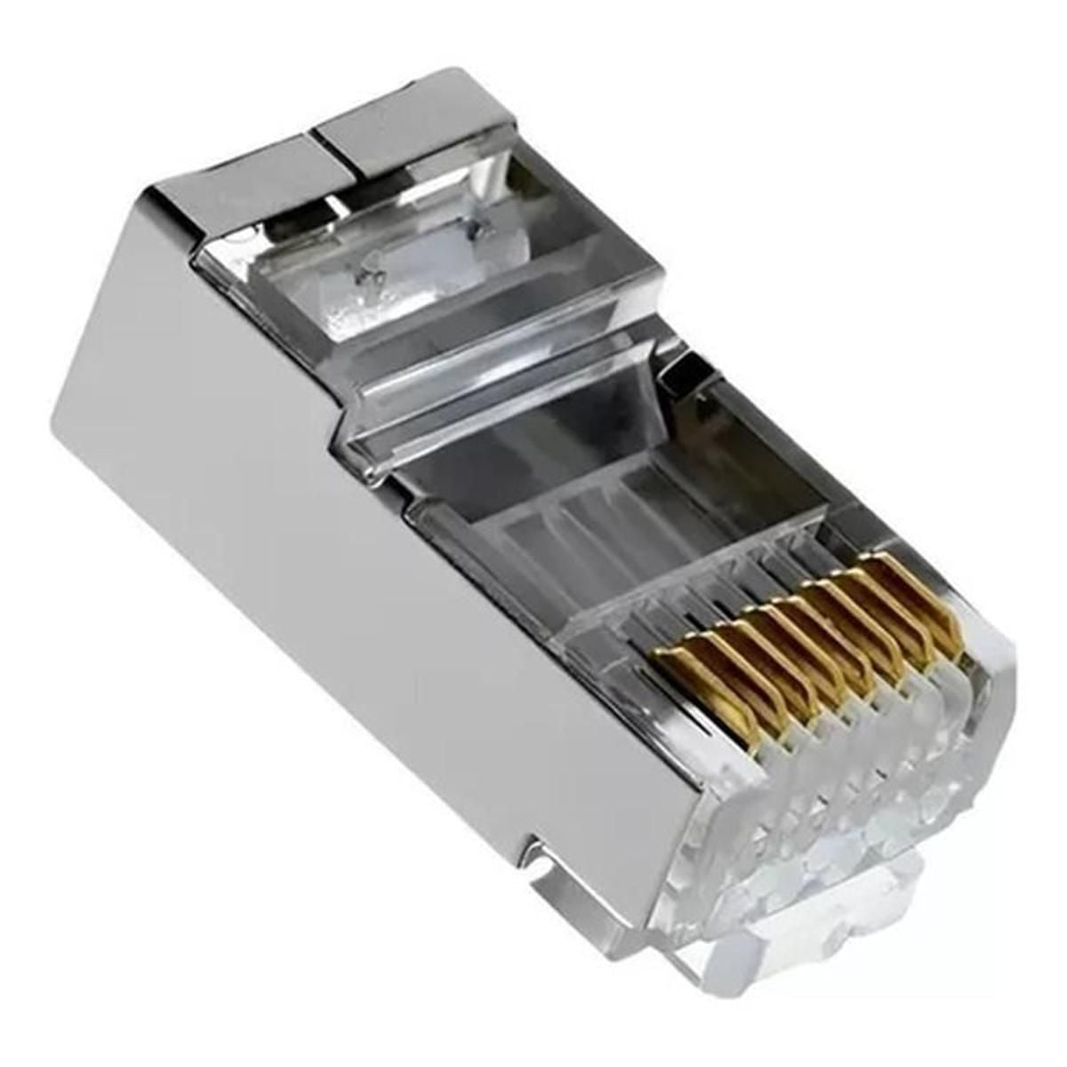 Rj45 Plug Cat 6 Borde Alumini - GRUPO CONTROL - RJ45CAT6ALUM - 
