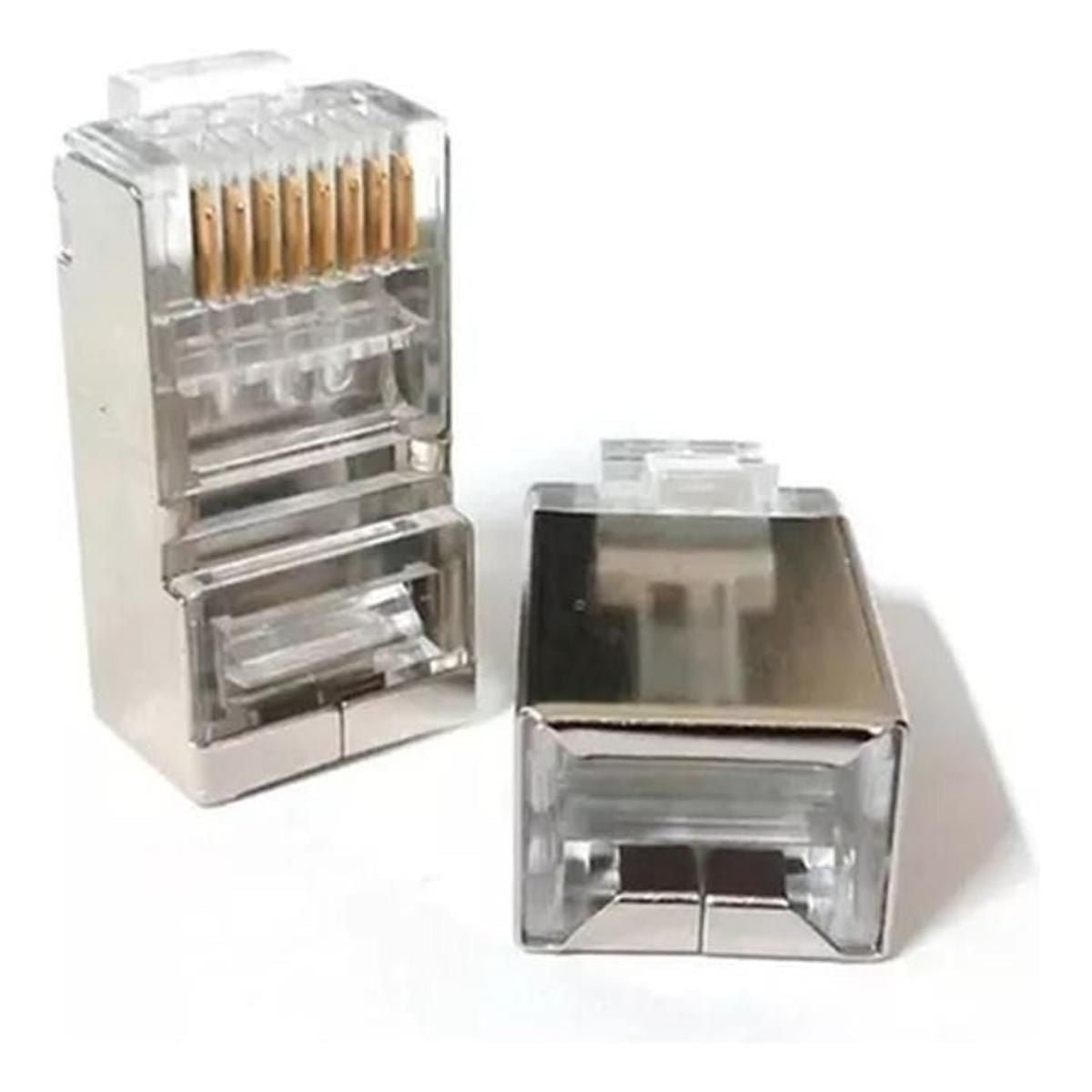 Rj45 Plug Cat 6 Borde Alumini - GRUPO CONTROL - RJ45CAT6ALUM - 