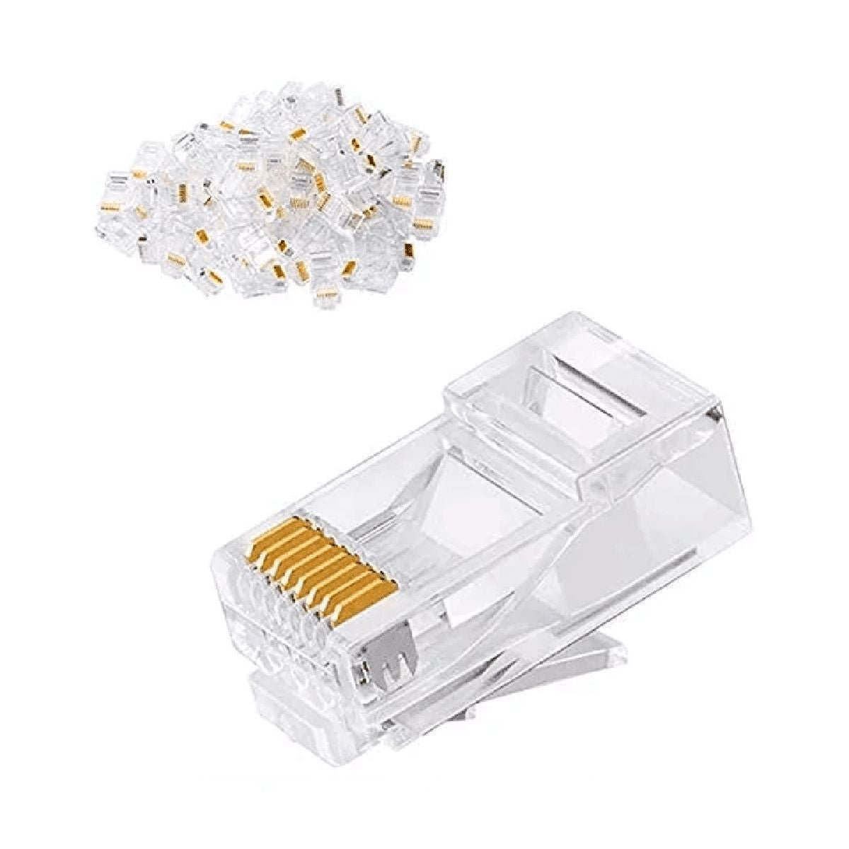 RJ45 PLUG CAT 6 POR 100 UNIDADES - GRUPO CONTROL - RJ45CAT6_X100 - ADAPTADORES