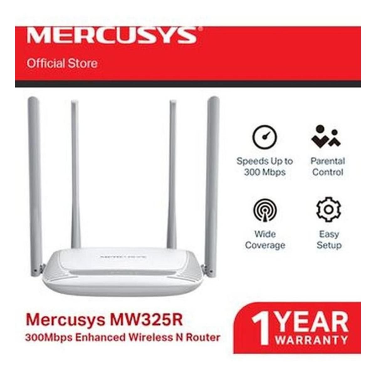 Router Mercusys Mw325r Inalámbrico De 300mbps - GRUPO CONTROL - MW325R - ROUTER