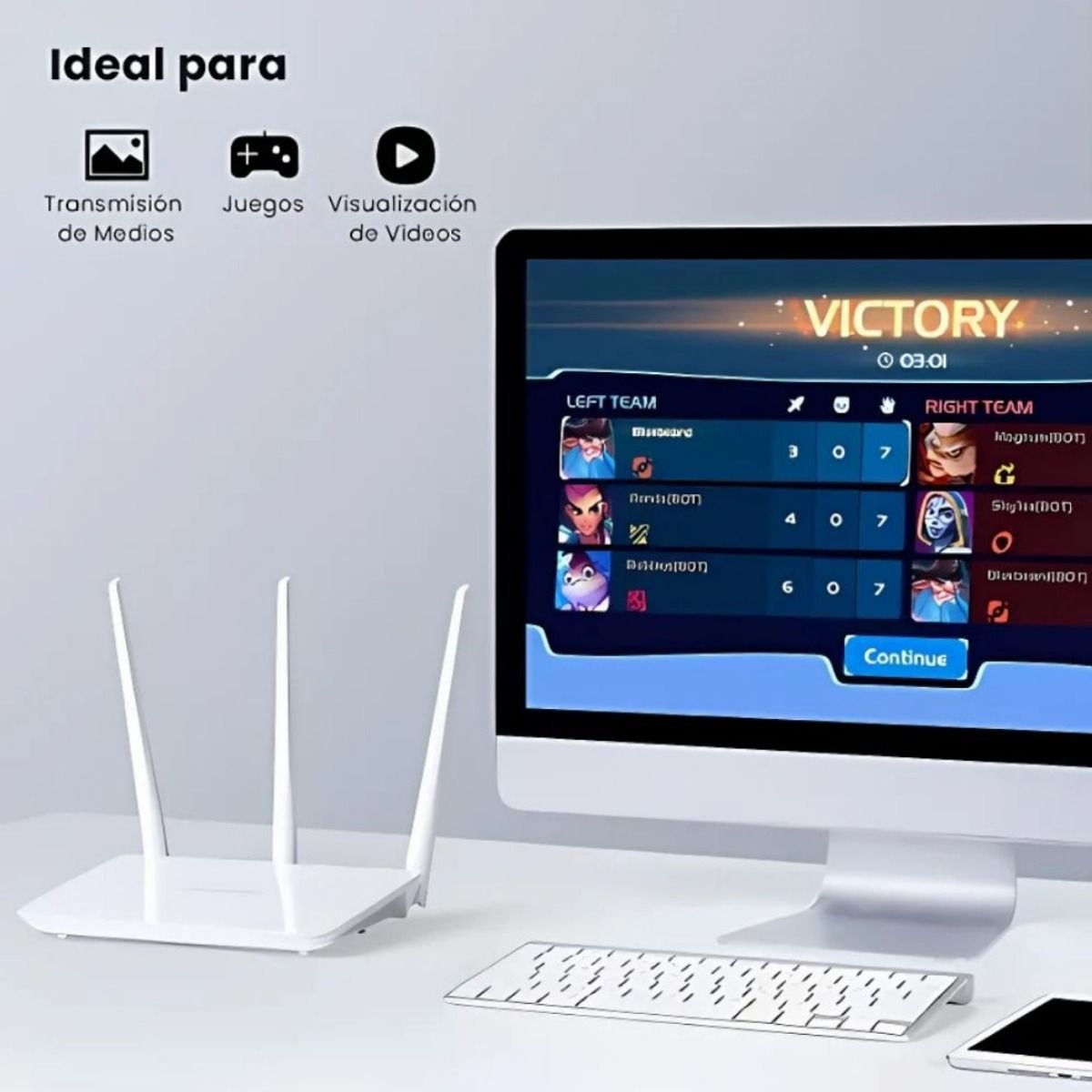 Router WiFi Tenda F3 300Mbps Dual Antena - GRUPO CONTROL - F3 - ROUTER