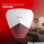 Sirena Estrobo Cableada Hikvision Cualquier Panel Alarma - GRUPO CONTROL - DS-PS1-R - ALARMA