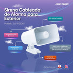 Sirena Hikvision DS - PS3001 Cableada Exterior 120 dB 12 V DC - GRUPO CONTROL - DS-PS3001 - ALARMA