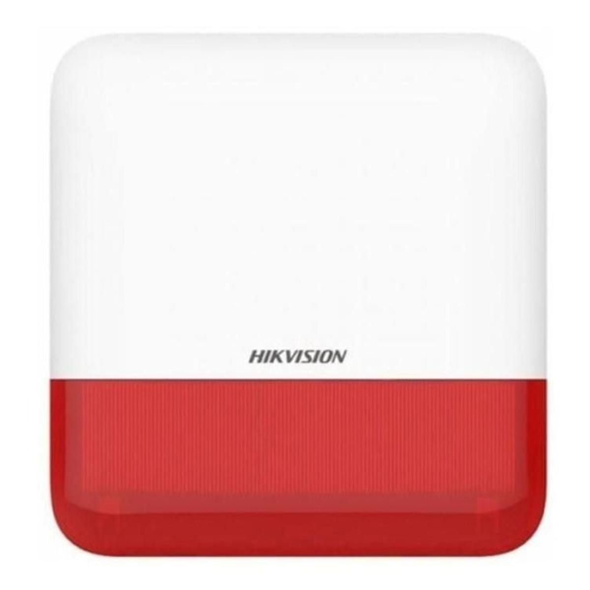 Sirena Inalámbrica Hikvision Axpro Con Estrobo Rojo Para Ext - GRUPO CONTROL - DS-PS1-E-WB/R - ALARMA