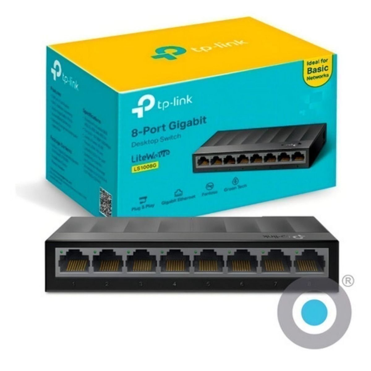 Switch de Escritorio Tp Link 8 Puertos LiteWave LS1008G - GRUPO CONTROL - LS1008G - SWITCH