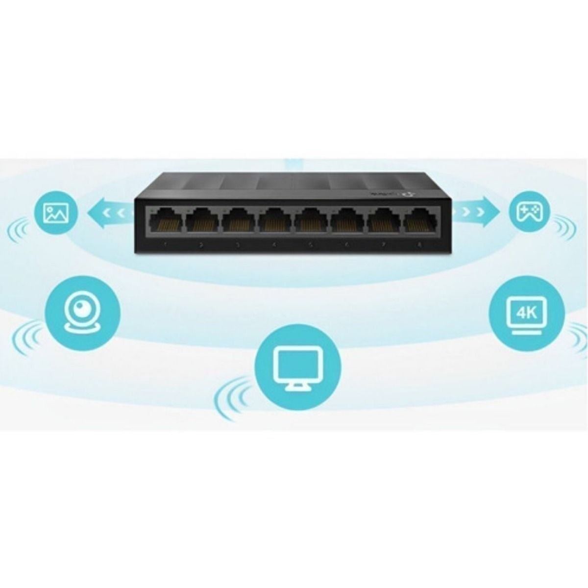 Switch de Escritorio Tp Link 8 Puertos LiteWave LS1008G - GRUPO CONTROL - LS1008G - SWITCH