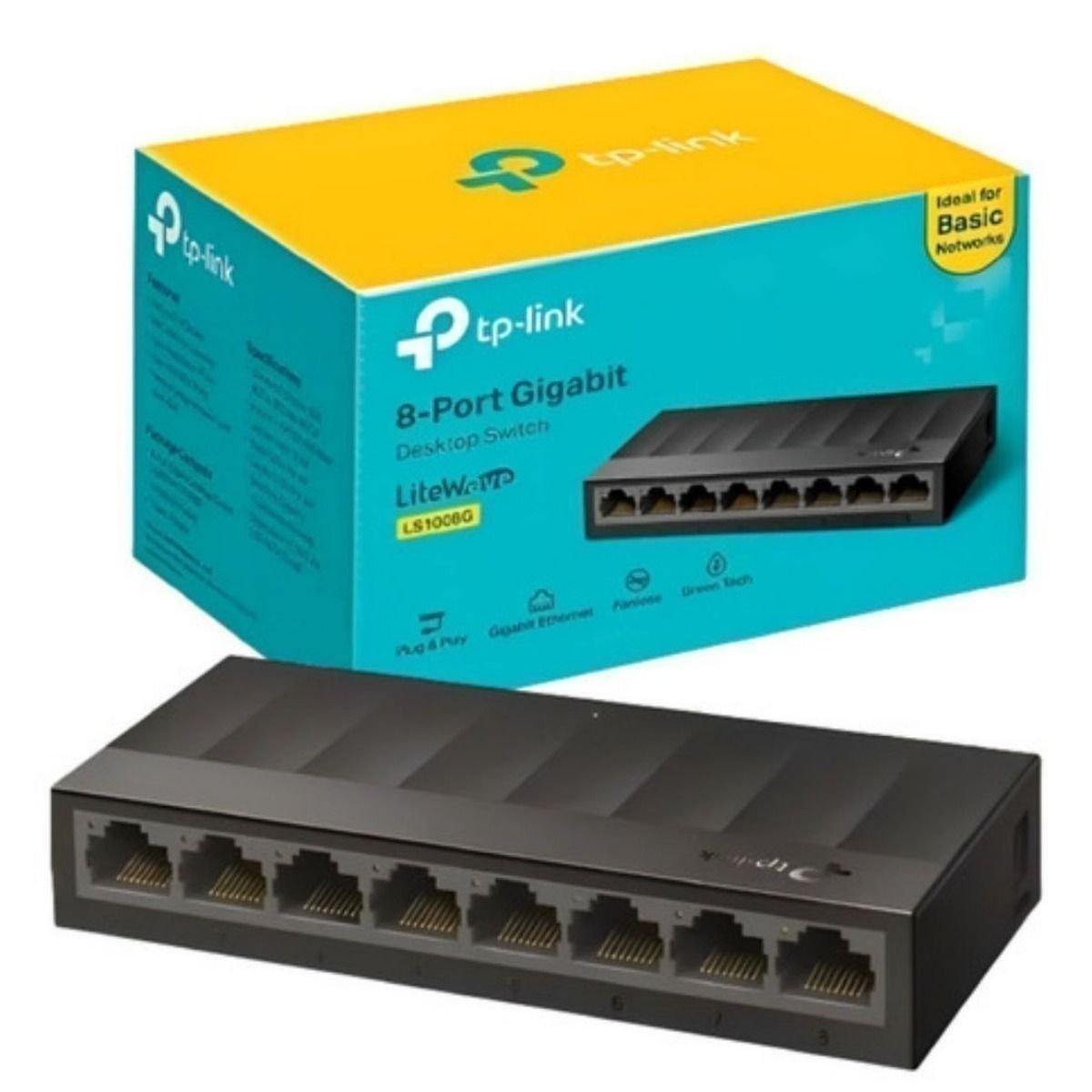 Switch de Escritorio Tp Link 8 Puertos LiteWave LS1008G - GRUPO CONTROL - LS1008G - SWITCH