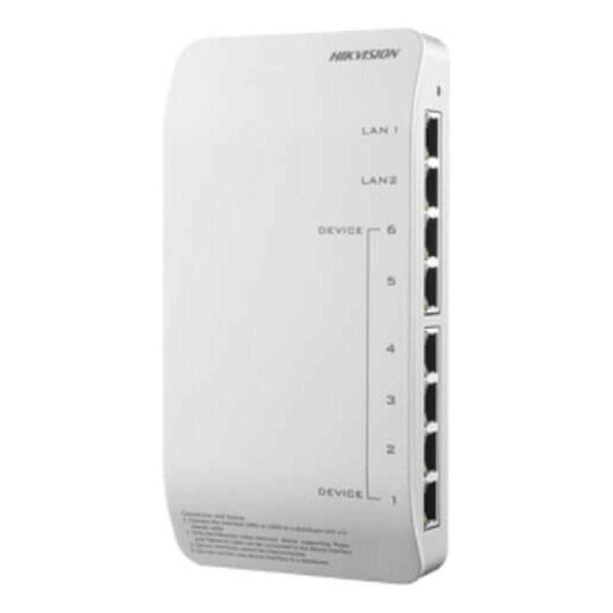 Switch de VideoPortero Hikvision DS - KAD606 6 Canales PoE - GRUPO CONTROL - DS-KAD606 - SWITCH