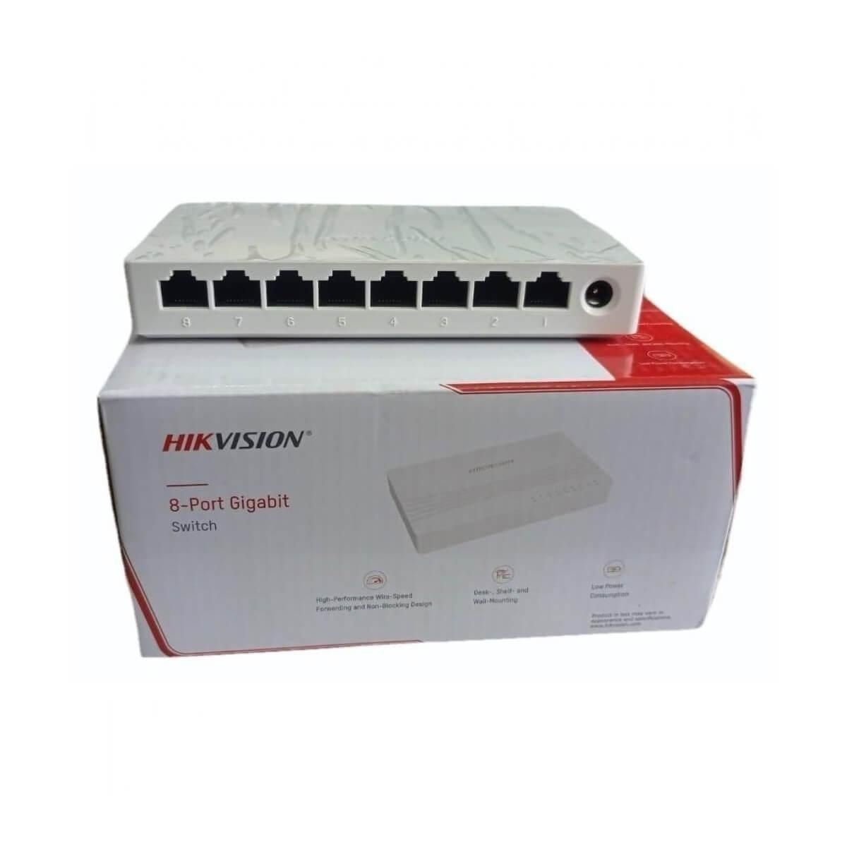 Switch Gigabit Hikvision DS - 3E0508D - O 8 Puertos Compacto - GRUPO CONTROL - DS-3E0508D-O - 