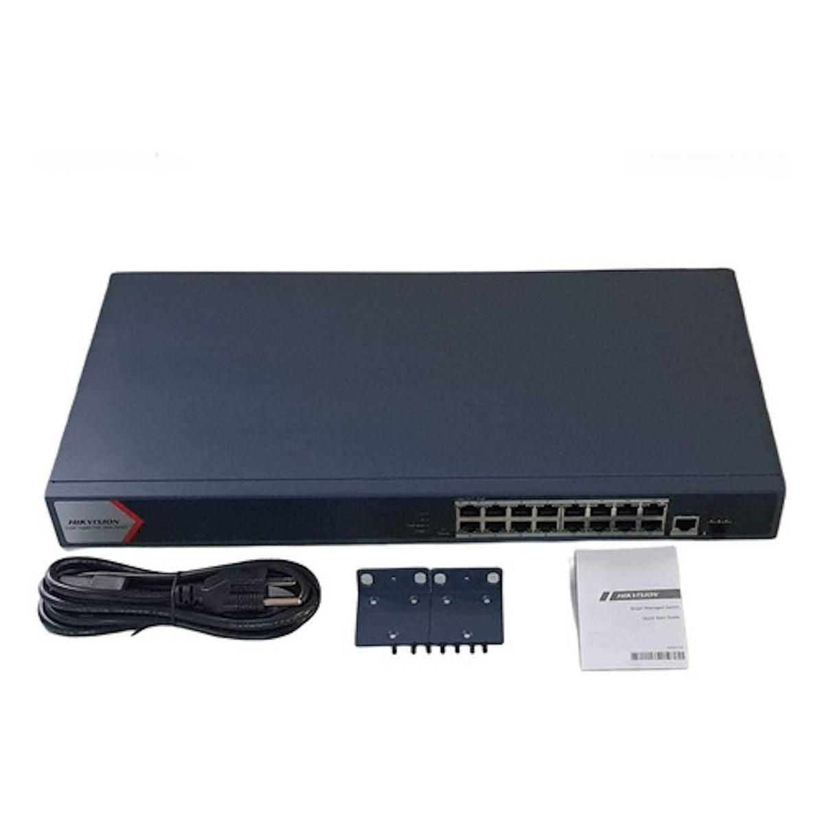 Switch Hikvision 16 puertos Poe Administrable - GRUPO CONTROL - DS-3E1518P-EI/M - SWITCH