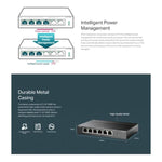 Switch Hikvision 6 Puertos 10/100mbps PoE SF1006P - GRUPO CONTROL - TL-SF1006P - SWITCH
