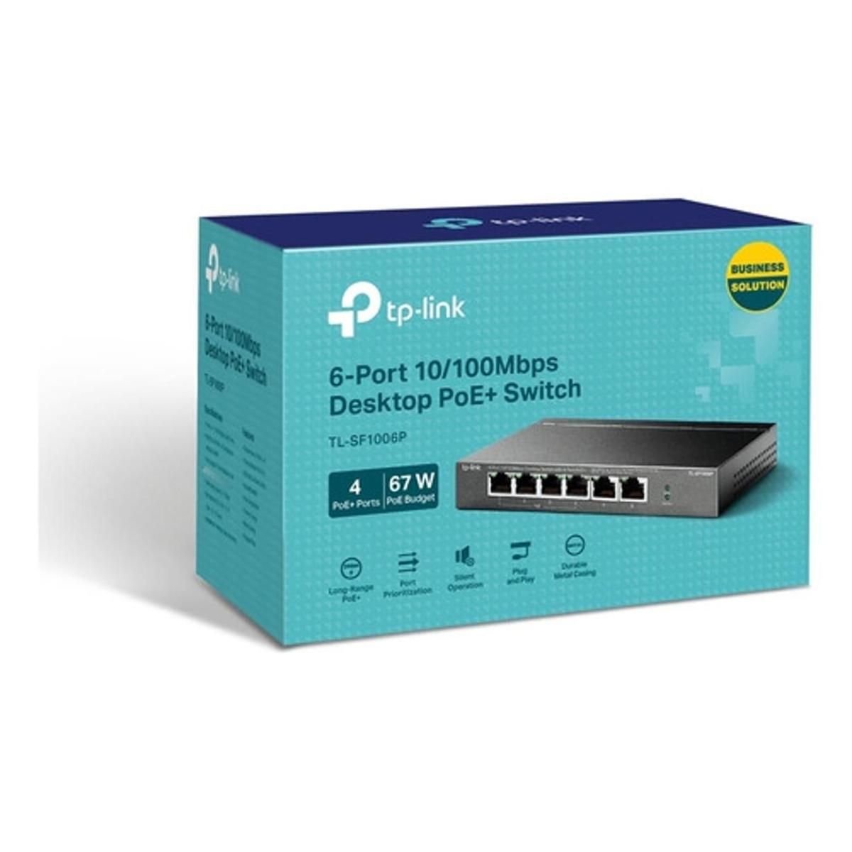Switch Hikvision 6 Puertos 10/100mbps PoE SF1006P - GRUPO CONTROL - TL-SF1006P - SWITCH