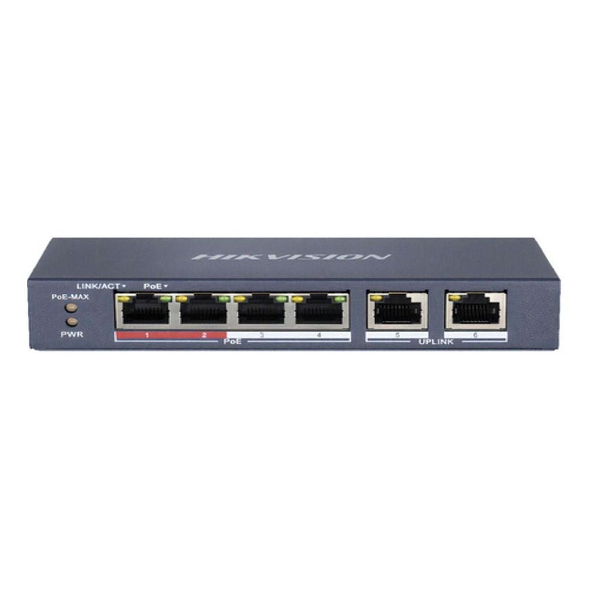 Switch Hikvision 6 Puertos PoE 10/100 DS - 3E0106P - E/M - GRUPO CONTROL - DS-3E0106P-E/M - SWITCH