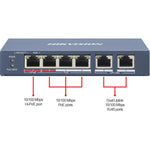 Switch Hikvision PoE 4 Puertos No Admin 3E0106HP - E - GRUPO CONTROL - DS-3E0106HP-E - SWITCH
