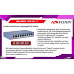 Switch Hikvision PoE 9 Puertos 3E0109P - E/M(B) - GRUPO CONTROL - DS-3E0109P-E/M(B) - SWITCH