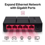 Switch Mercusys 5 Puertos RJ45 1/100/1000mps MS105G - GRUPO CONTROL - MS105G - SWITCH