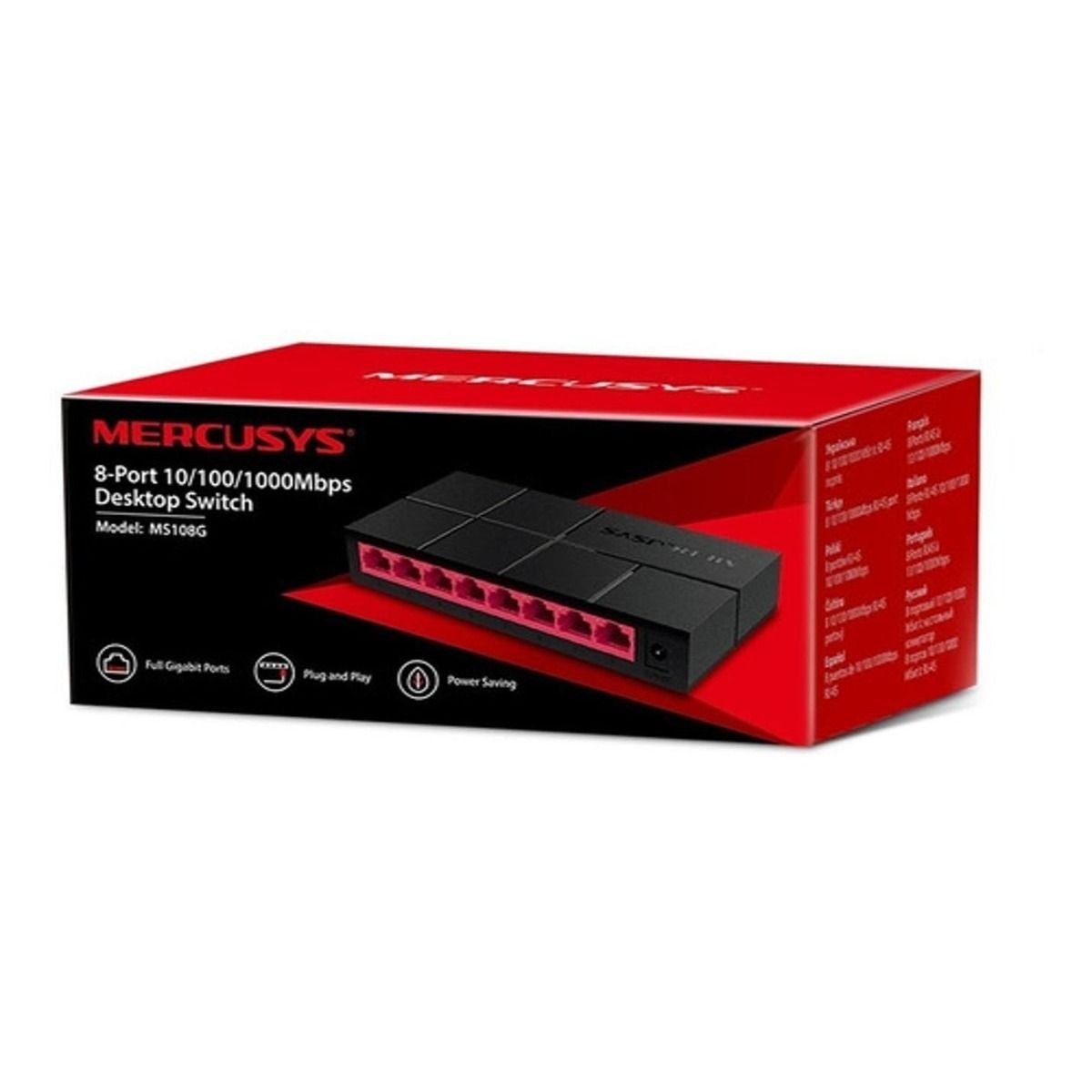 Switch Mercusys Ms108g Serie Litewave - GRUPO CONTROL - MS108G - SWITCH