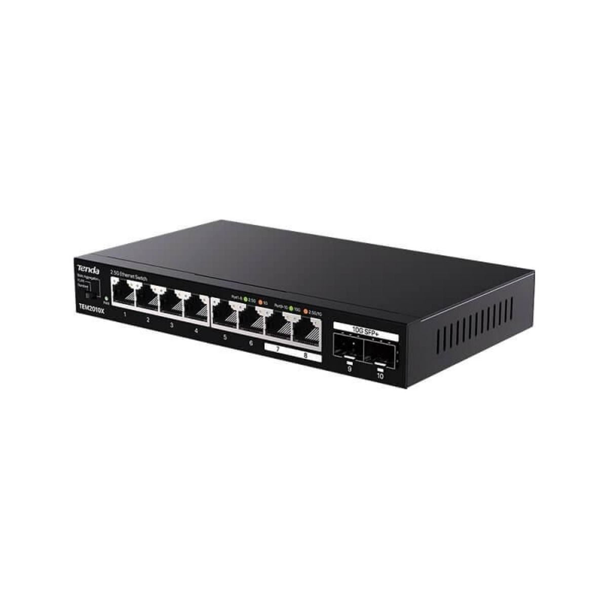 SWITCH TENDA 8 PUERTOS 2.5 GIGABIT +2 PUERTOS SFP 10 GIGABIT+SLOTS - GRUPO CONTROL - TEM2010X - SWITCH