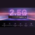 SWITCH TENDA 8 PUERTOS 2.5 GIGABIT+2 PUERTOS SFP 2.5 GIGABIT - GRUPO CONTROL - TEM2010F - SWITCH