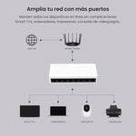 Switch Tenda S108 8 Puertos 10/100 Mbps Sobremesa - GRUPO CONTROL - S108 - SWITCH