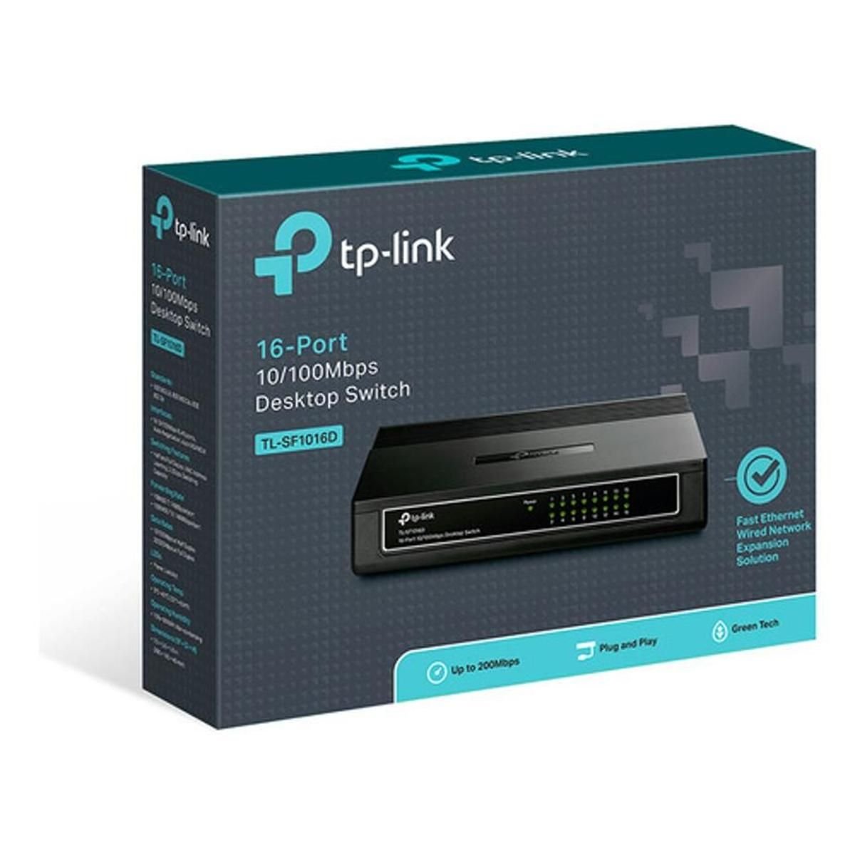 Switch Tp Link 16 Puertos Base 100 NO Admin TL-SF1016D - GRUPO CONTROL - TL-SF1016D - SWITCH