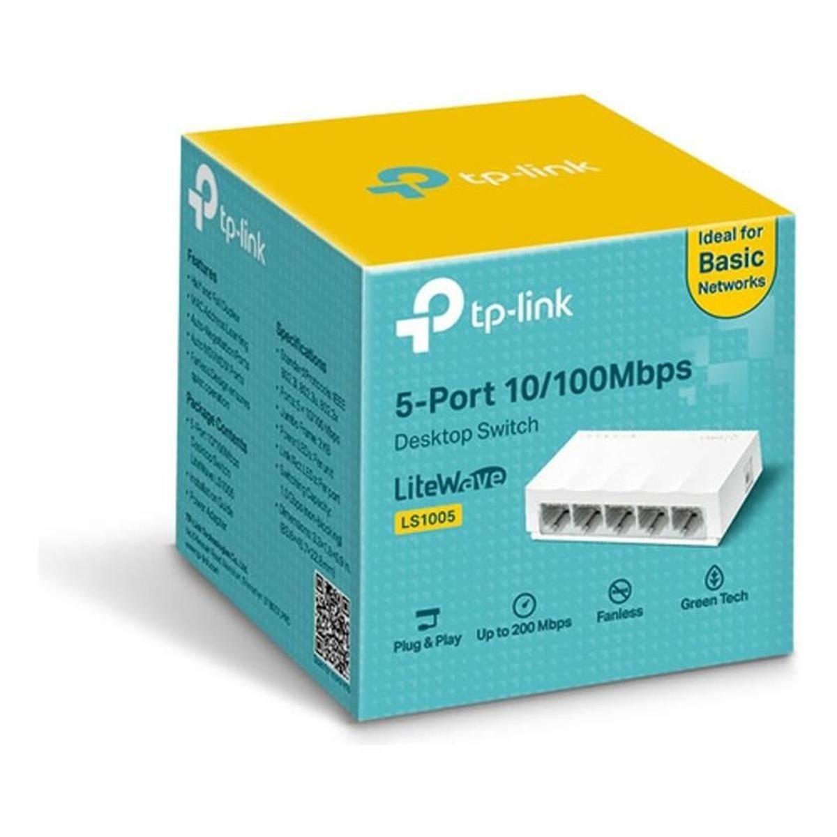 Switch Tp Link 5 Puertos 10/100mps LS1005 - GRUPO CONTROL - LS1005 - SWITCH