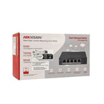 SWITCHES DE RED HIKVISION ADMINISTRABLE PoE 4 PUERTOS - GRUPO CONTROL - DS-3E1505P-EI/M - 