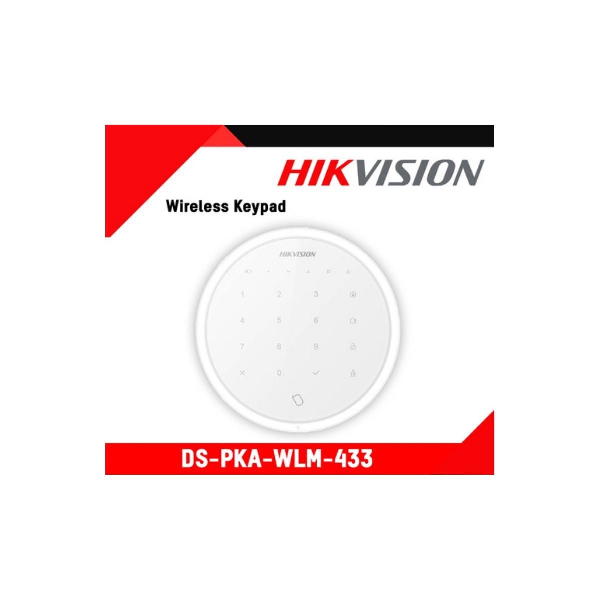 Teclado Inalámbrico Hikvision Ax Hub - GRUPO CONTROL - DS-PKA-WLM-433 - TECLADO DE SEGURIDAD