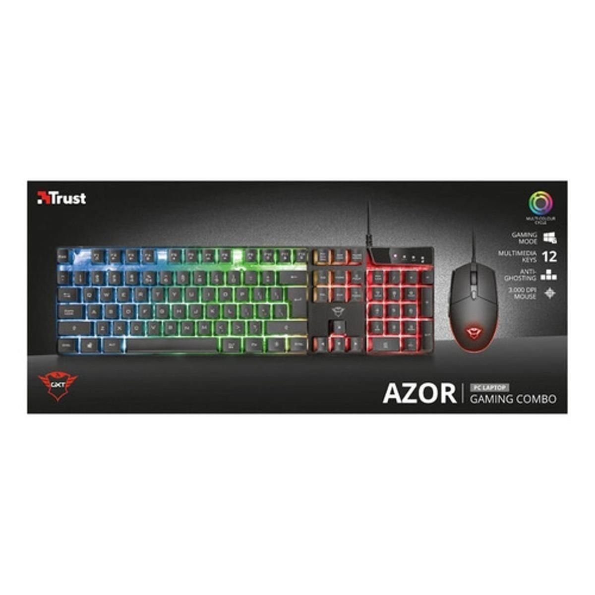 Trust GXT 838 Combo Gamer – Teclado y Mouse 23482 - GRUPO CONTROL - 23482 - GAMER