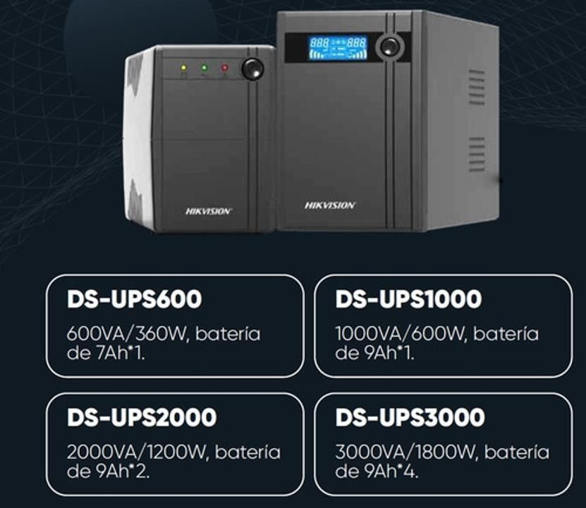 Ups Hikvision DS-UPS600-X 6 Tomas 600VA 360W 120VCA - GRUPO CONTROL - DS-UPS600-X - UPS