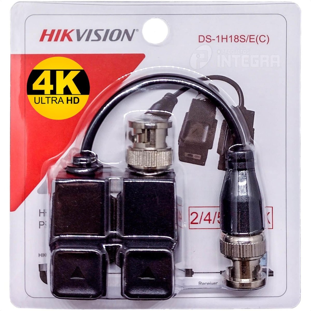 Video Balun Pasivo Hikvision DS - 1H18S/E - GRUPO CONTROL - DS-1H18S/E - CABLE DE VIDEO
