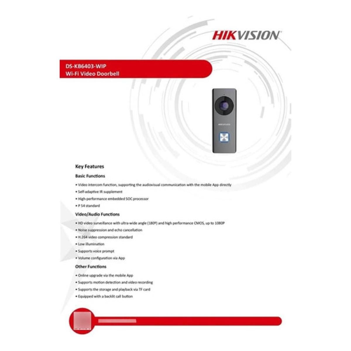 Vídeo Portero Estación Ip Hikvision Ds - kb6403 - wip - GRUPO CONTROL - DS-KB6403-WIP - VIDEOPORTERO
