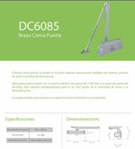 ZKTECO CIERRA PUERTAS DE 60 - 85KG - GRUPO CONTROL - DC6085 - CERRADURA