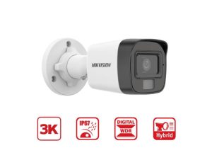 CAMARA TURBO BALA 3K HIKVISION DUAL LIGTH IR 30Mts LENTE 2.8mm MIC PLASTICO IP67 DS-2CE16K0T-LPFS(2.8MM)