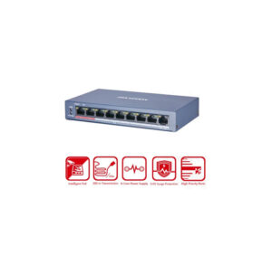 SWITCH  9 PUERTOS 8/ 100 Mbps POE y 1/100 Mbps Ethernet  POE 60W METALICO