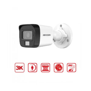 CAMARA TURBO BALA 3K HIKVISION DUAL LIGTH IR 30Mts LENTE 2.8mm MIC METAL IP67 DS-2CE16K0T-LFS(2.8MM)