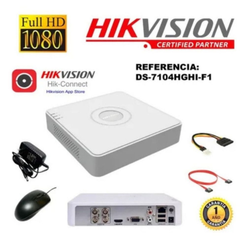 Kit Hikvision Dvr 4ch + 4 Cámaras 1080p + Disco Duro1tb +cable