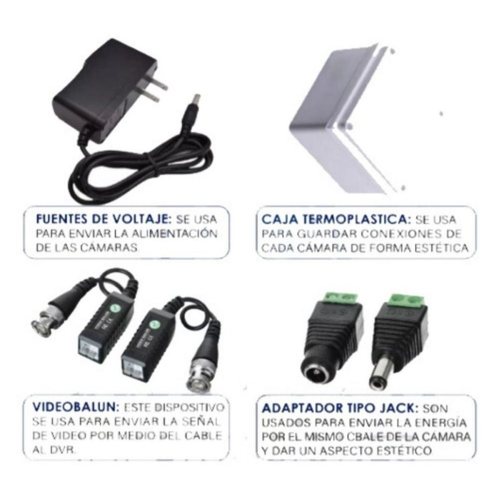 Kit de Seguridad Hilook Dvr 4ch incluye 2 camaras 1080P + Cable