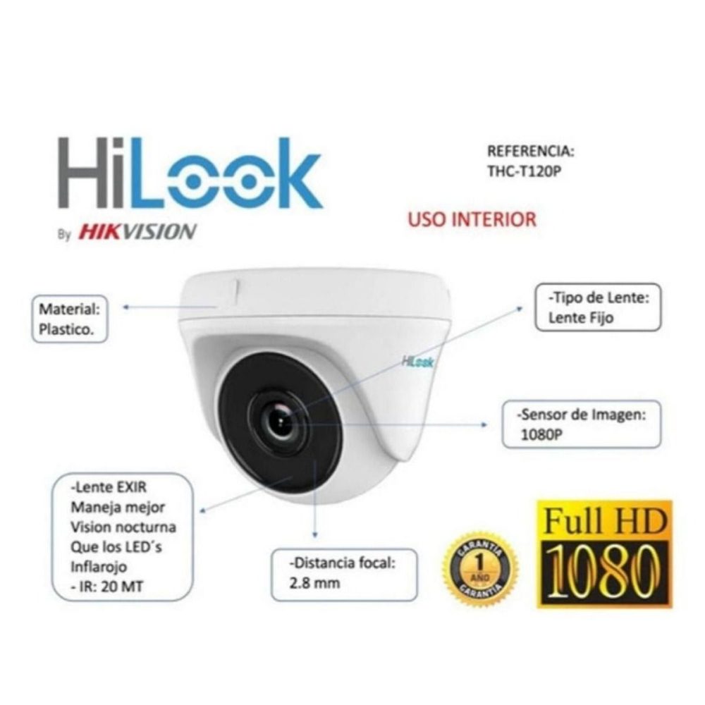 Kit de Seguridad Hikvisión Hilok Dvr 16ch incluye 16 Camaras 1080P + Cable