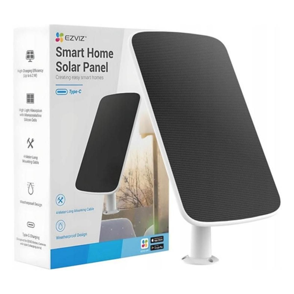 EZVIZ PANEL SOLAR DE CARGA PARA CÁMARAS CON BATERIA TIPO C