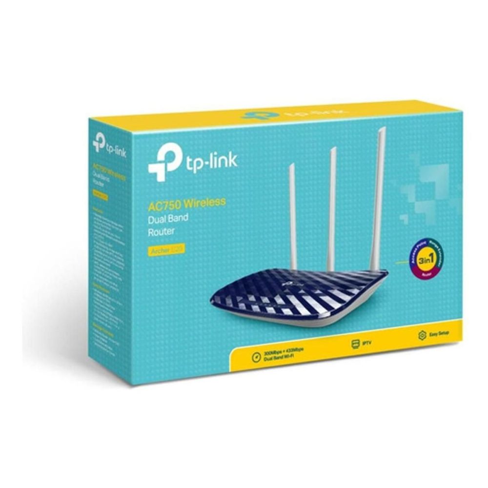 TP LINK ROUTER DUAL BAND AC750  WI FI 3 ANTENAS PTOS 10/100Mbps (1*WAN 4*LAN)
