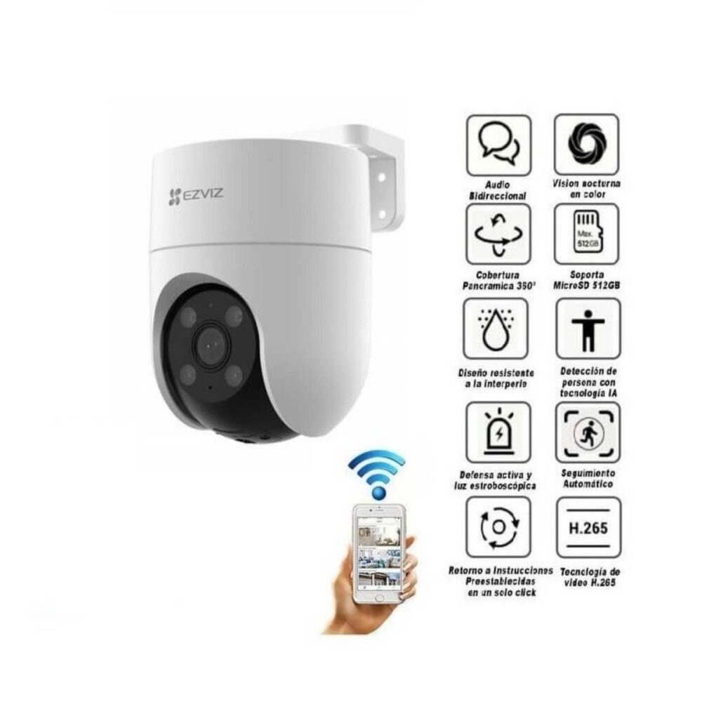 Cámara de seguridad wifi Ezviz H8C + Micro-SD 64GB de 2MP