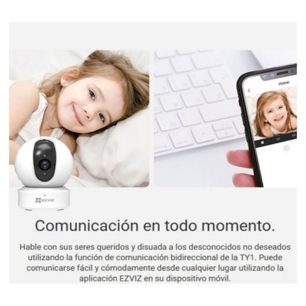 Cámara De Seguridad Wifi Ezviz Ty1 + Micro Sd 64gb