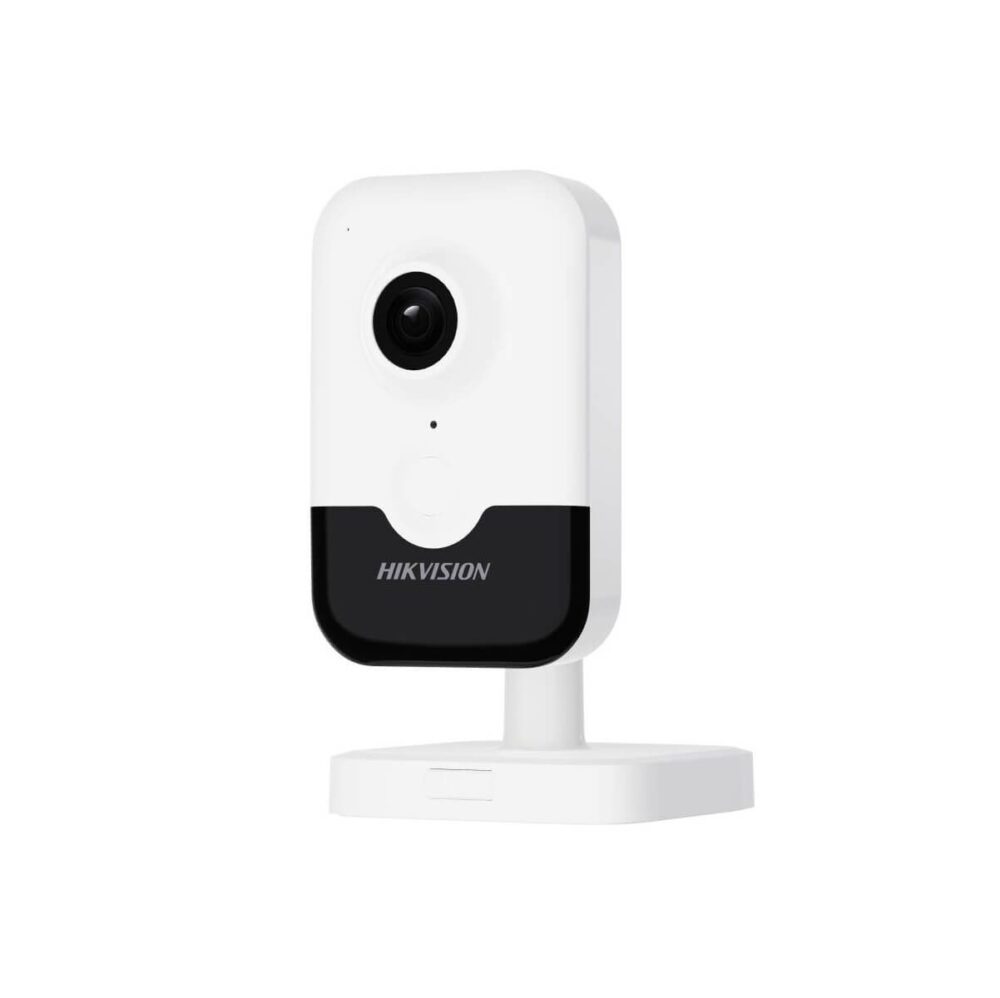 CÁMARA IP FIJA TIPO CUBO CON MICRÓFONO INCORPORADO ACUSENSE DE 2 MP CONEXIÓN A HIKCONNECT