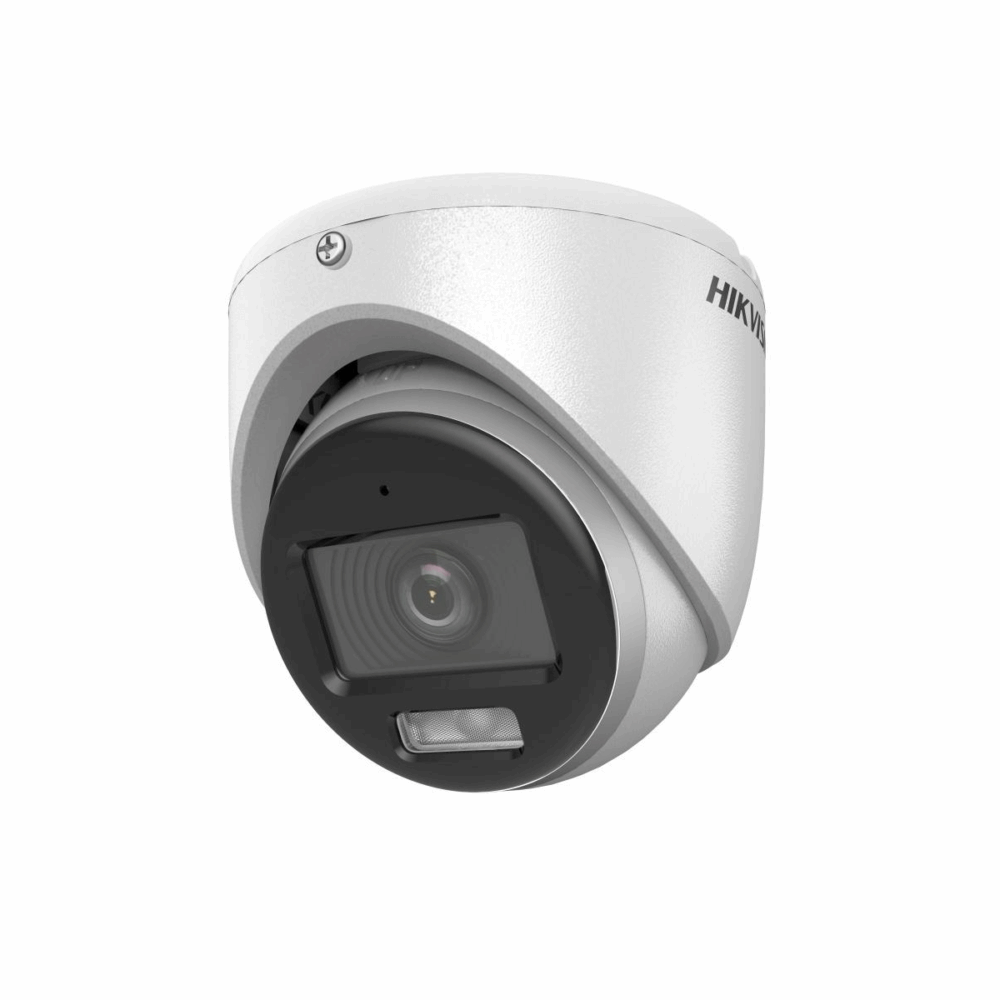 Turret TURBOHD 2 Megapixel (1080p) / Lente 2.8 mm / 20 mts IR + 20 mts Luz Blanca / Gran Angular 105° / Exterior IP67 / Micrófono Integrado / dWDR / 4 Tecnologías / Metal