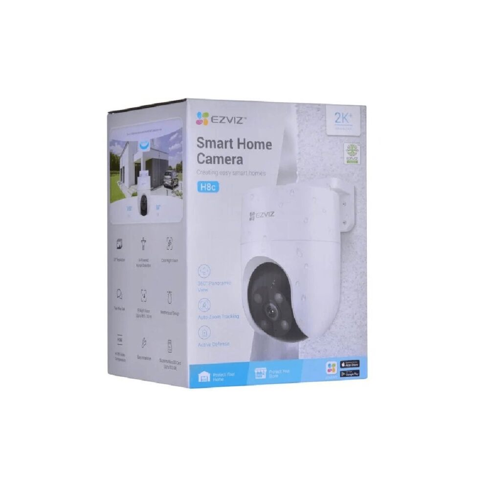 EZVIZ H8C WIFI PT 3 MP F4mm IA  FULL COLOR SEGUIMIENTO AUT DE PERS AUDIO BIDI DEFENSA ACTIVA SLOT MICROSD IP65