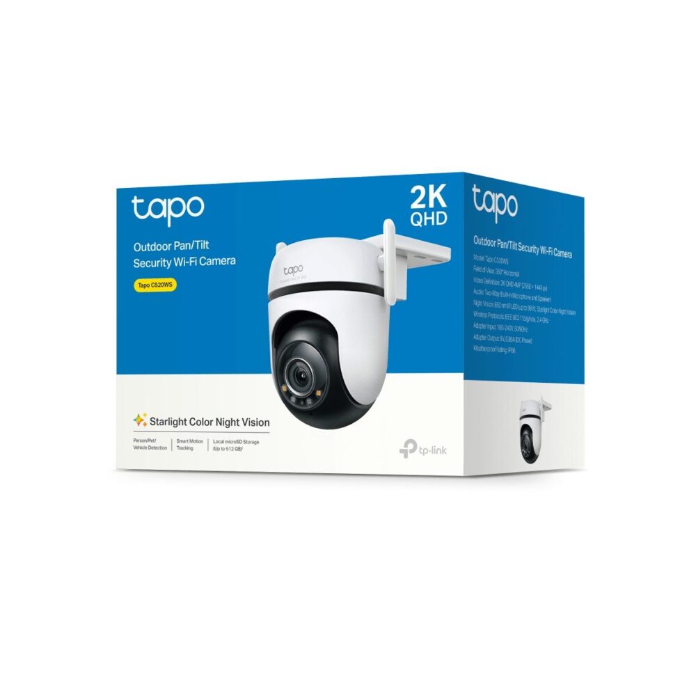 CAMARA PT WI-FI 2K QHD AUDIO ALARMA TAPOC520WS